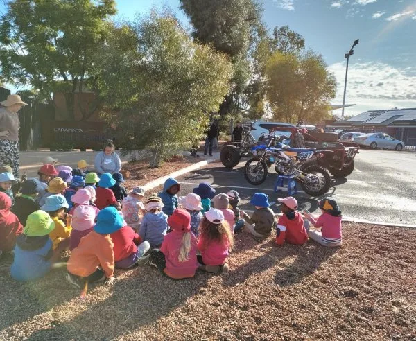 Larapinta ELC with community during Finke Dessert Race