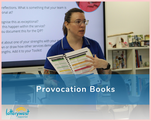 A poster that reads: Provocation books